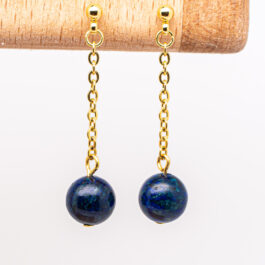 Boucles d’oreilles Cassiopée<br> en Lapis Lazuli