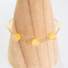 Bracelet 5 Citrines naturelles espacées sur chaîne