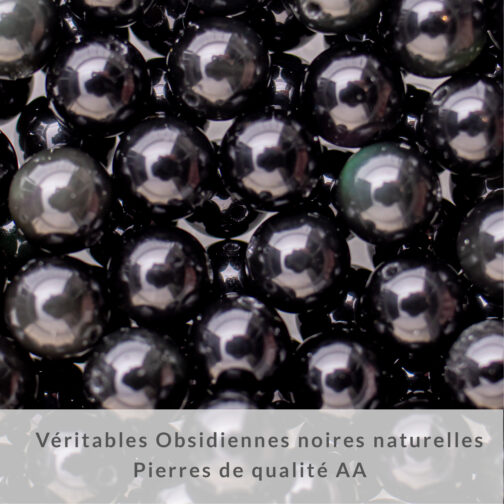 Obsidienne noire naturelle Lithosmose