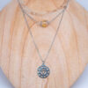 Collier double 3ème Chakra Citrine et pendentif Chakra du Plexus Solaire Lithosmose