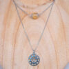 Collier double 3ème Chakra Citrine et pendentif Chakra du Plexus Solaire Lithosmose