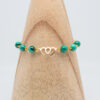 Bracelet Saint Valentin Malachites avec coeurs Lithosmose