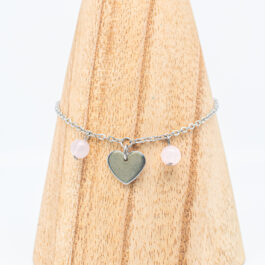 Bracelet Amour et Tendresse <br> Quartz et coeur