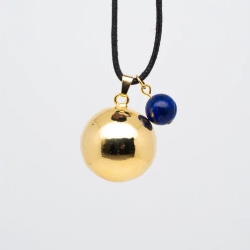 Bola doré à l'or fin 24 carats en Lapis Lazuli Lithosmose