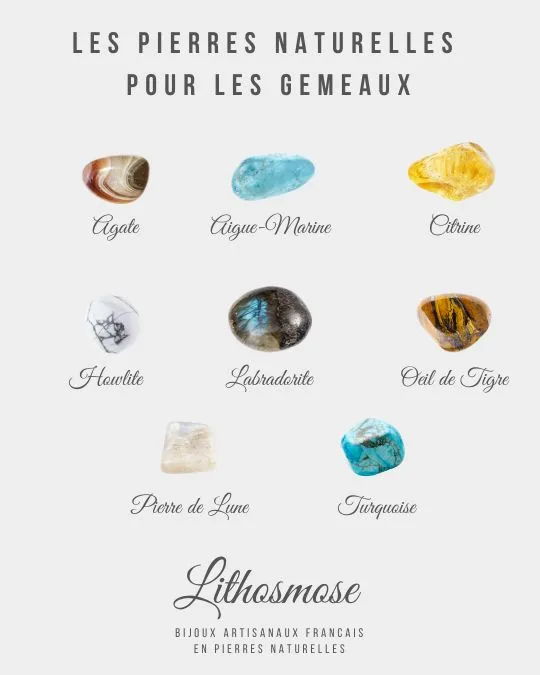 Pierres naturelles pour les signes du gémeaux - sélection lithosmose