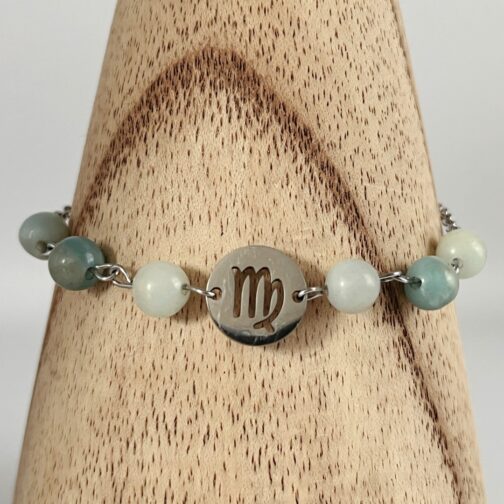 Bracelet astria pierres naturelles amazonite vierge lithosmose