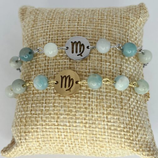 Bracelet astria pierres naturelles amazonite vierge lithosmose