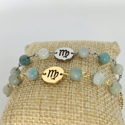 Bracelet astria pierres naturelles amazonite vierge lithosmose