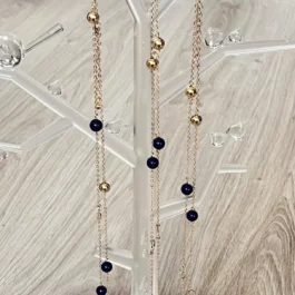 Collier Lune et Lapis Lazuli en Gold Filled