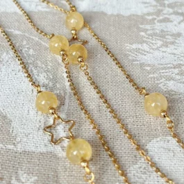 Collier Etoile et Citrine en Gold Filled