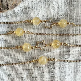 Collier Etoile et Citrine en Gold Filled