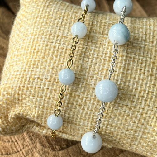 Bracelet Aigue Marine - Andromède et Cassiopée Lithosmose
