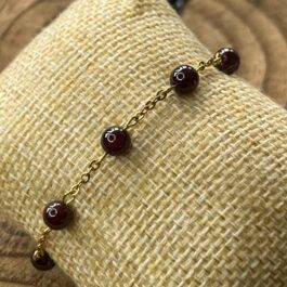 Bracelet Vitalité – Grenat rouge – Andromède