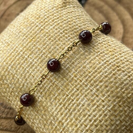 Bracelet Grenat rouge - Vitalité - Andromède Lithosmose