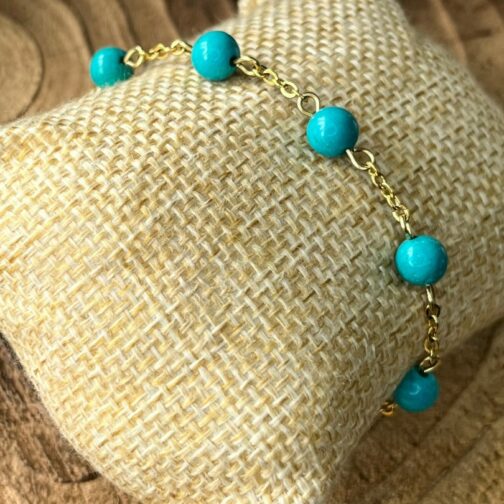 Bracelet Turquoise - protection - Andromède Lithosmose