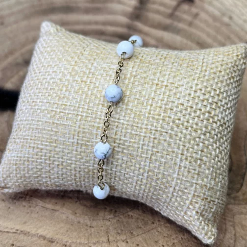 Bracelet Sérénité - Howlite - Andromède - Lithosmose