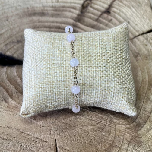 Bracelet Amour - Quartz Rose - Andromède - Lithosmose